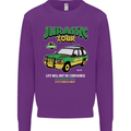 Jurassic Tour Funny Dinosaur T-Rex Kids Sweatshirt Jumper Purple