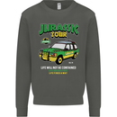 Jurassic Tour Funny Dinosaur T-Rex Kids Sweatshirt Jumper Storm Grey