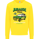 Jurassic Tour Funny Dinosaur T-Rex Kids Sweatshirt Jumper Yellow