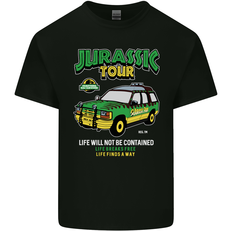 Jurassic Tour Funny Dinosaur T-Rex Kids T-Shirt Childrens Black