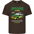 Jurassic Tour Funny Dinosaur T-Rex Kids T-Shirt Childrens Chocolate