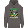 Jurassic Tour Funny Dinosaur T-Rex Mens 80% Cotton Hoodie Charcoal