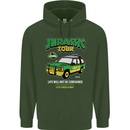 Jurassic Tour Funny Dinosaur T-Rex Mens 80% Cotton Hoodie Forest Green