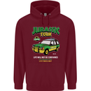 Jurassic Tour Funny Dinosaur T-Rex Mens 80% Cotton Hoodie Maroon