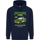 Jurassic Tour Funny Dinosaur T-Rex Mens 80% Cotton Hoodie Navy Blue