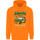 Jurassic Tour Funny Dinosaur T-Rex Mens 80% Cotton Hoodie Orange