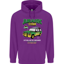 Jurassic Tour Funny Dinosaur T-Rex Mens 80% Cotton Hoodie Purple