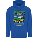 Jurassic Tour Funny Dinosaur T-Rex Mens 80% Cotton Hoodie Royal Blue