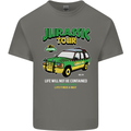 Jurassic Tour Funny Dinosaur T-Rex Mens Cotton T-Shirt Tee Top Charcoal