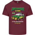 Jurassic Tour Funny Dinosaur T-Rex Mens Cotton T-Shirt Tee Top Maroon