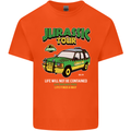 Jurassic Tour Funny Dinosaur T-Rex Mens Cotton T-Shirt Tee Top Orange