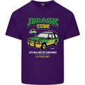 Jurassic Tour Funny Dinosaur T-Rex Mens Cotton T-Shirt Tee Top Purple