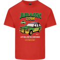 Jurassic Tour Funny Dinosaur T-Rex Mens Cotton T-Shirt Tee Top Red