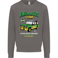 Jurassic Tour Funny Dinosaur T-Rex Mens Sweatshirt Jumper Charcoal