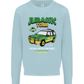 Jurassic Tour Funny Dinosaur T-Rex Mens Sweatshirt Jumper Light Blue