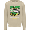 Jurassic Tour Funny Dinosaur T-Rex Mens Sweatshirt Jumper Sand