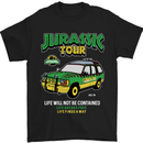 Jurassic Tour Funny Dinosaur T-Rex Mens T-Shirt Cotton Gildan Black