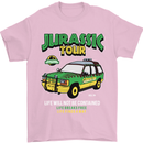 Jurassic Tour Funny Dinosaur T-Rex Mens T-Shirt Cotton Gildan Light Pink