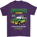 Jurassic Tour Funny Dinosaur T-Rex Mens T-Shirt Cotton Gildan Purple