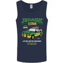 Jurassic Tour Funny Dinosaur T-Rex Mens Vest Tank Top Navy Blue