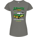 Jurassic Tour Funny Dinosaur T-Rex Womens Petite Cut T-Shirt Charcoal