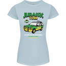 Jurassic Tour Funny Dinosaur T-Rex Womens Petite Cut T-Shirt Light Blue