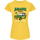 Jurassic Tour Funny Dinosaur T-Rex Womens Petite Cut T-Shirt Yellow
