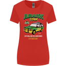 Jurassic Tour Funny Dinosaur T-Rex Womens Wider Cut T-Shirt Red