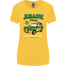 Jurassic Tour Funny Dinosaur T-Rex Womens Wider Cut T-Shirt Yellow