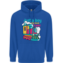 Just a Boy Who Loves Trains Spotter Engine Childrens Kids Hoodie Royal Blue