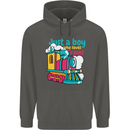 Just a Boy Who Loves Trains Spotter Engine Childrens Kids Hoodie Storm Grey