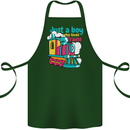 Just a Boy Who Loves Trains Spotter Engine Cotton Apron 100% Organic Forest Green