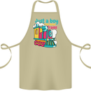 Just a Boy Who Loves Trains Spotter Engine Cotton Apron 100% Organic Khaki