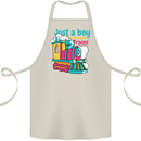 Just a Boy Who Loves Trains Spotter Engine Cotton Apron 100% Organic Natural