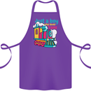 Just a Boy Who Loves Trains Spotter Engine Cotton Apron 100% Organic Purple