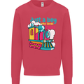 Just a Boy Who Loves Trains Spotter Engine Kids Sweatshirt Jumper Heliconia
