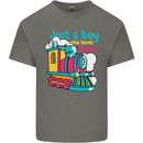 Just a Boy Who Loves Trains Spotter Engine Kids T-Shirt Childrens Charcoal