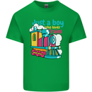 Just a Boy Who Loves Trains Spotter Engine Kids T-Shirt Childrens Irish Green