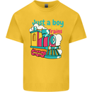 Just a Boy Who Loves Trains Spotter Engine Kids T-Shirt Childrens Yellow
