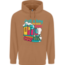 Just a Boy Who Loves Trains Spotter Engine Mens 80% Cotton Hoodie Caramel Latte