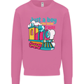 Just a Boy Who Loves Trains Spotter Engine Mens Sweatshirt Jumper Azalea