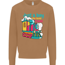 Just a Boy Who Loves Trains Spotter Engine Mens Sweatshirt Jumper Caramel Latte