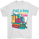 Just a Boy Who Loves Trains Spotter Engine Mens T-Shirt 100% Cotton White