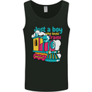 Just a Boy Who Loves Trains Spotter Engine Mens Vest Tank Top Black