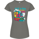 Just a Boy Who Loves Trains Spotter Engine Womens Petite Cut T-Shirt Charcoal
