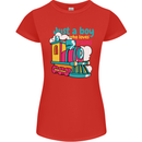 Just a Boy Who Loves Trains Spotter Engine Womens Petite Cut T-Shirt Red