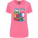 Just a Boy Who Loves Trains Spotter Engine Womens Wider Cut T-Shirt Azalea