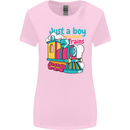 Just a Boy Who Loves Trains Spotter Engine Womens Wider Cut T-Shirt Light Pink