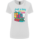 Just a Boy Who Loves Trains Spotter Engine Womens Wider Cut T-Shirt White