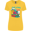 Just a Boy Who Loves Trains Spotter Engine Womens Wider Cut T-Shirt Yellow